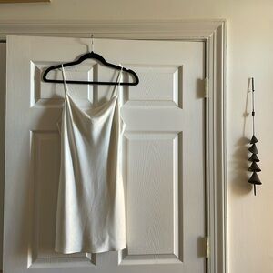 White satin Alice + Olivia dress